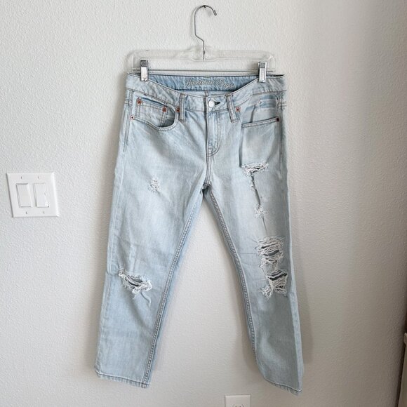 American Eagle Vintage Y2K Distressed Boyfriend Jeans – Size 2 - Picture 7 of 10